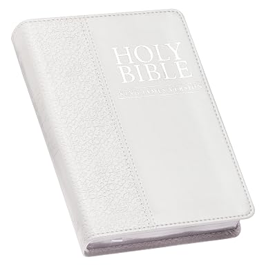 Anglais, Bible, King James Version, format poche , similicuir blanc - KJV Holy Bible, Compact...