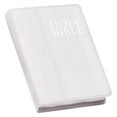 Anglais, Bible, King James Version, format poche , similicuir blanc - KJV Holy Bible, Compact...