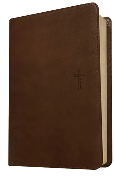 Anglais, Bible, New Living Translation, similicuir brun, paroles de Jésus en rouge - NLT Compact...