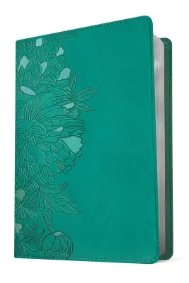 Anglais, Bible, New Living Translation, gros caractères, petit format, similicuir turquoise,...