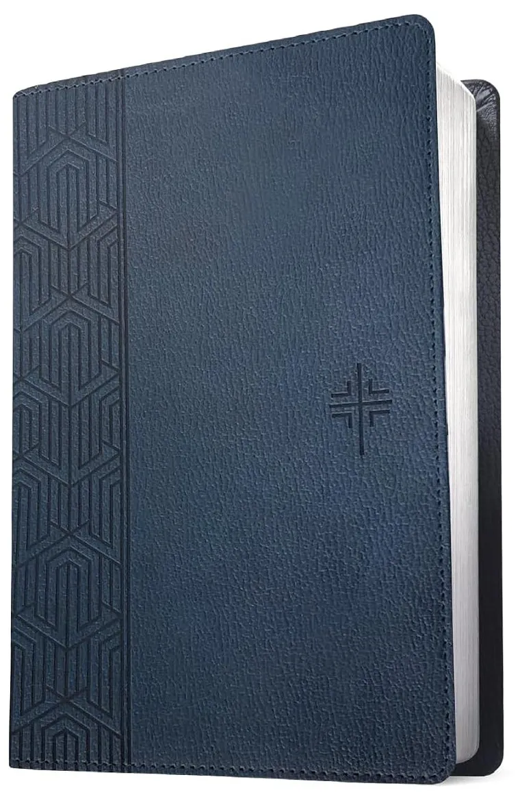 Anglais, New Living Translation, Filament Edition, similicuir bleue motif croix, paroles de Jésus...