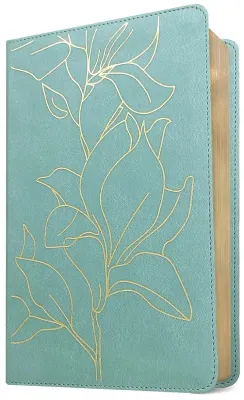 Anglais, Bible, New Living Translation, Filament Edition, similicuir turquoise motif iris,...