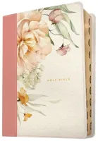 NLT Wide Margin Bible, Filament-Enabled Edition (Leatherlike, Dusty Pink Blossoms, Indexed)