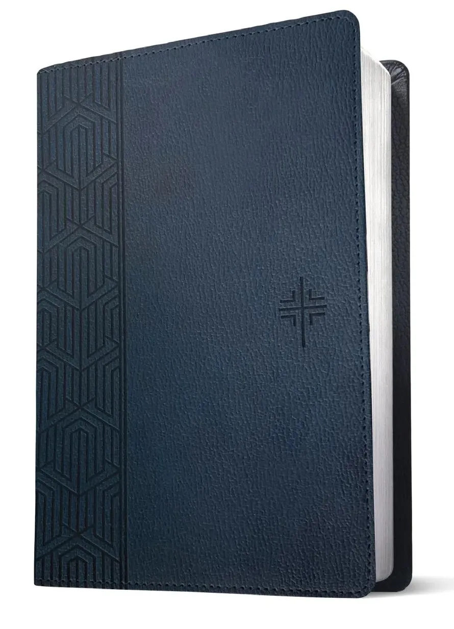 Anglais, Bible, New Living Translation, similicuir bleu, paroles de Jésus en rouge - Premium Gift...