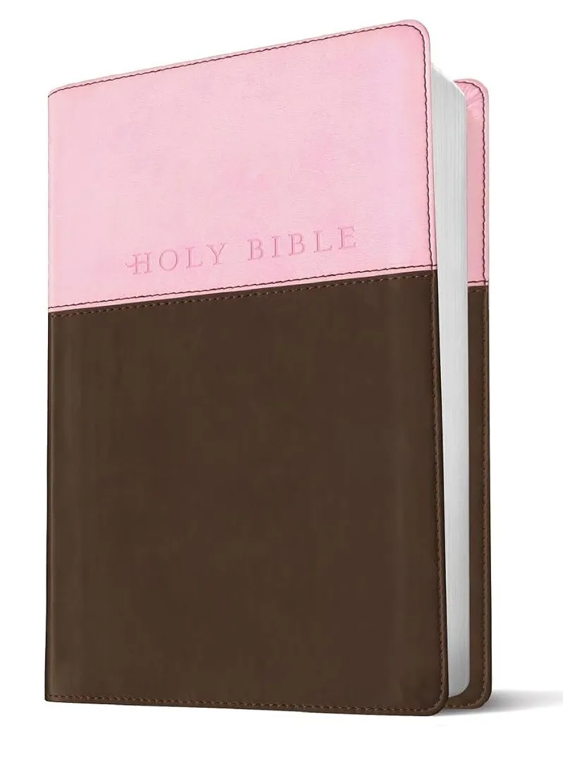Anglais, Bible, NLT, Premium Gift Bible, similicuir, couverture bicolore rose/brune - NLT Premium...
