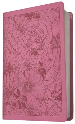 Anglais, Bible, New Living Translation, Filament Edition, similicuir rose, motif jardin - NLT...