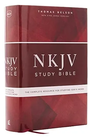 Anglais, Bible d'étude New King James Version, gros caractères, hardcover, couverture illustrée,...