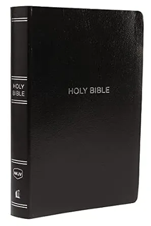 Anglais, Bible de référence New King James Version, gros caractères, similicuir, noire