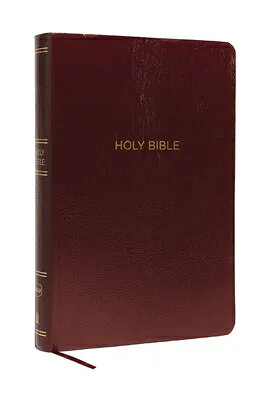 Anglais, Bible de référence New King James Version, très grands caractères, similicuir, bordeaux