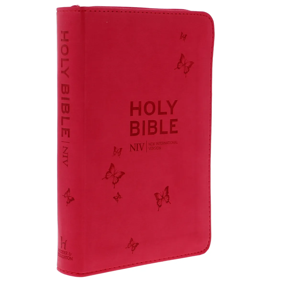 Anglais, Bible, New International Version, NIV, poche, souple, rose, fermeture éclair, tranche...