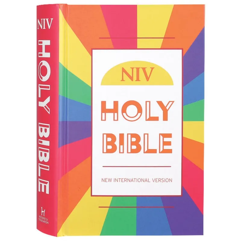 Anglais, Bible, New International Version, petit format, couverture rigide arc en ciel