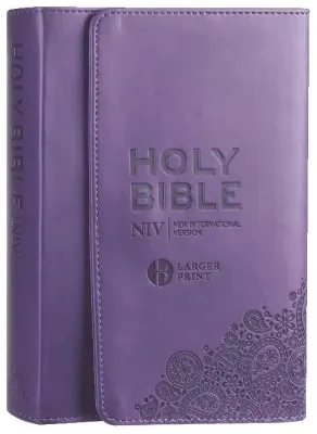 Anglais, Bible New International Version, gros caractères, violette