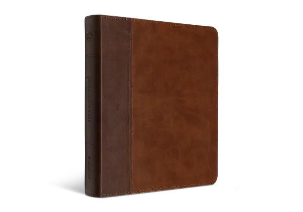 Anglais, Bible Journaling, English Standard Version - cuir brun, marque page, grandes marges