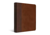 Anglais, Bible Journaling, English Standard Version - cuir brun, marque page, grandes marges