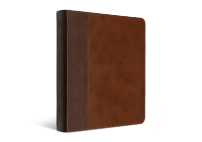 Anglais, Bible Journaling, English Standard Version - cuir brun, marque page, grandes marges