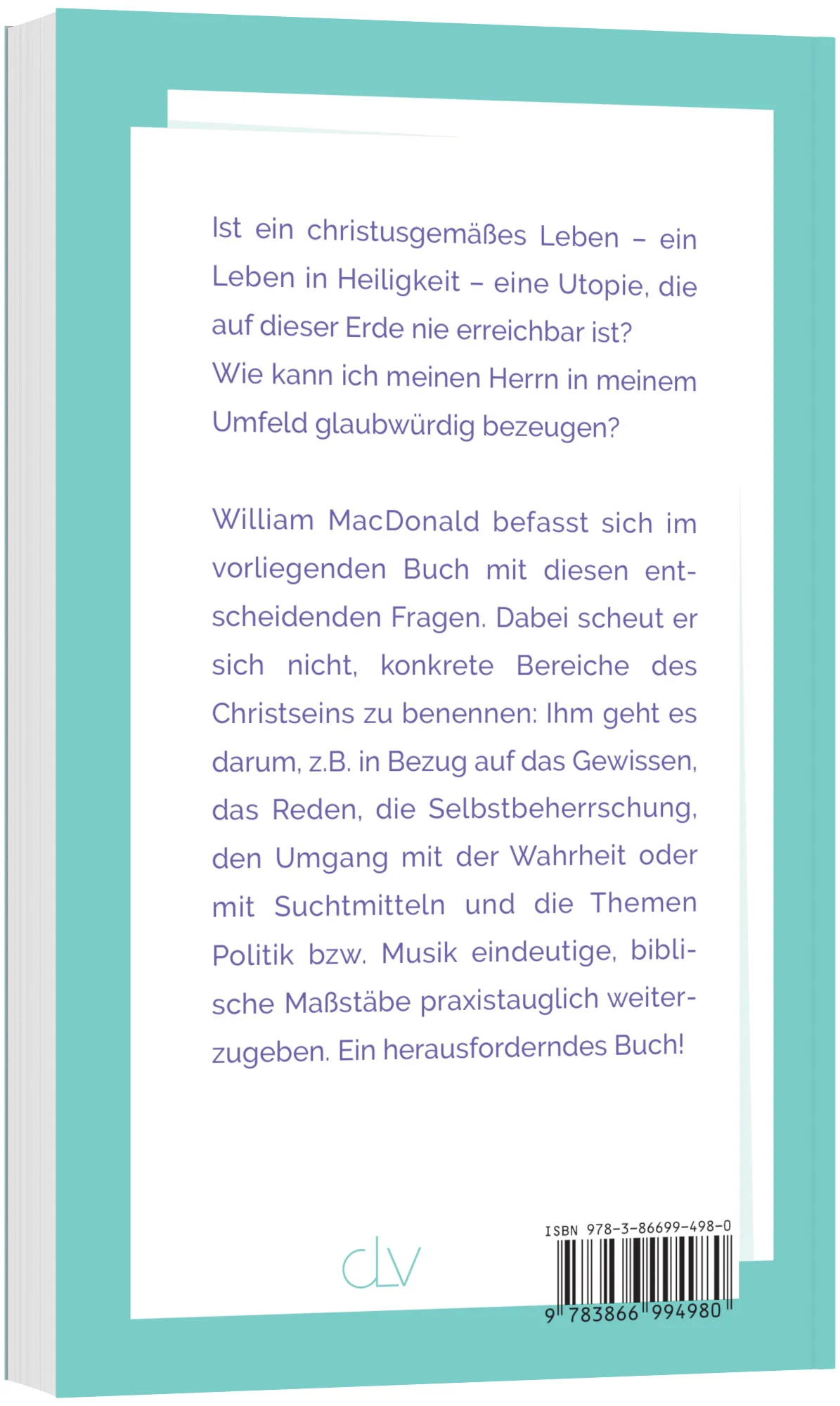 Der vergessene Befehl: Seid heilig!