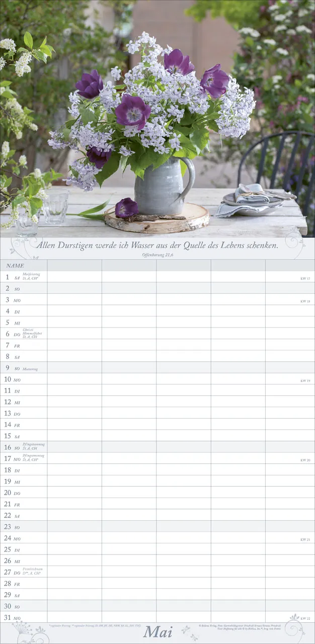 Gartenfreude Familienplaner