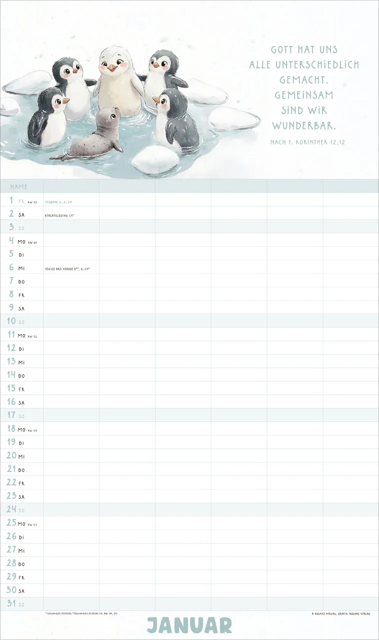Mein Familienplaner - Wandterminkalender