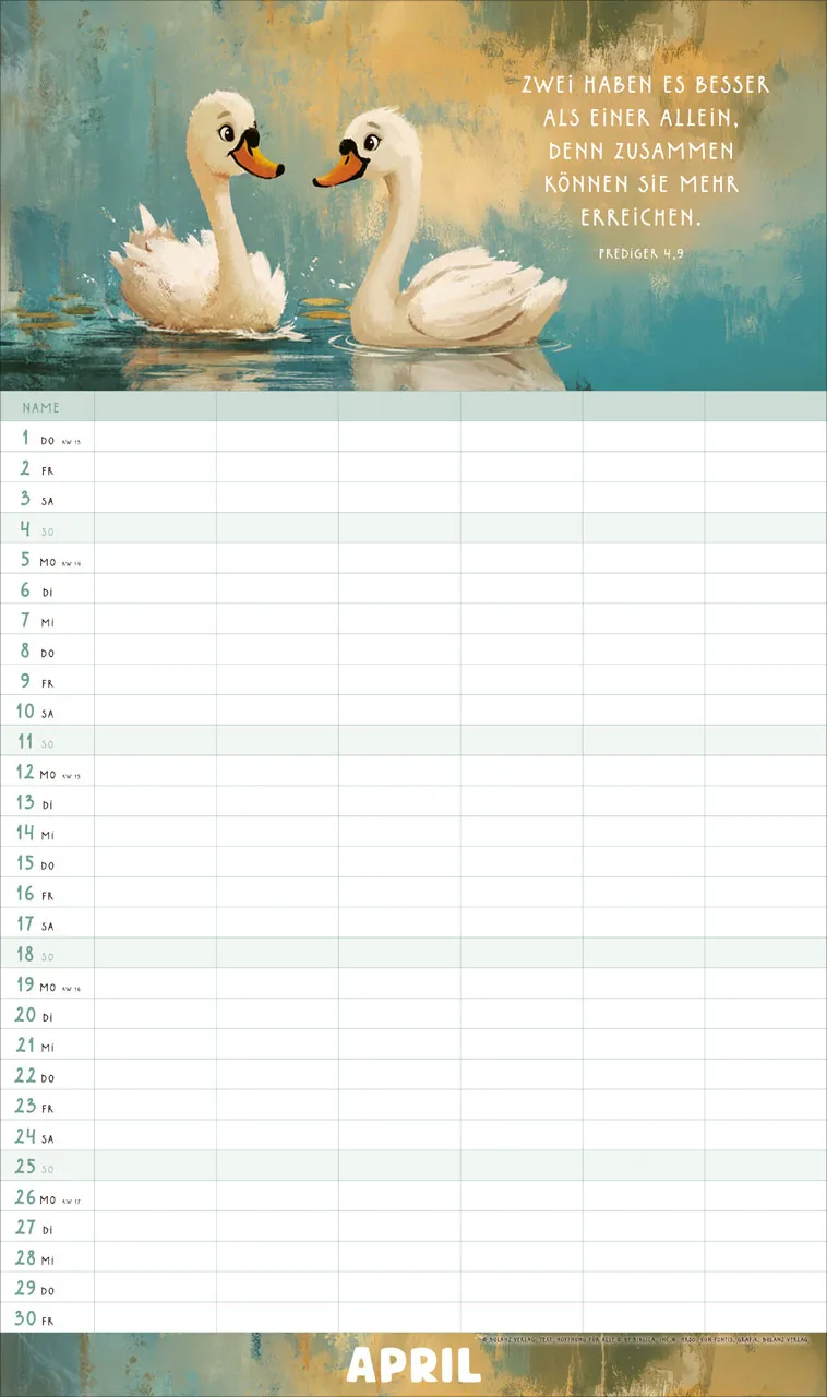 Mein Familienplaner - Wandterminkalender