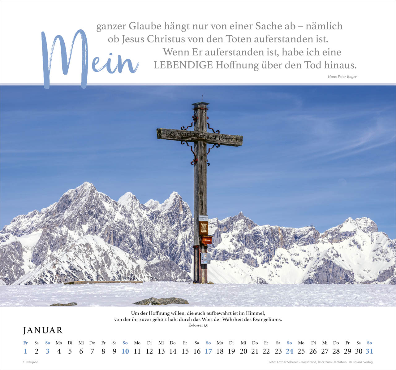 Fels meiner Stärke - Hans Peter Royer - Wandkalender