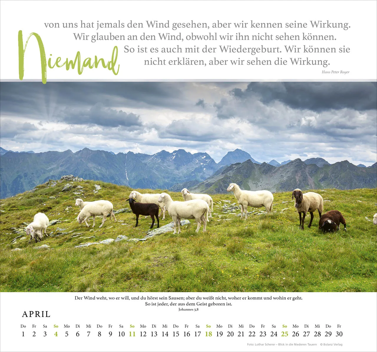 Fels meiner Stärke - Hans Peter Royer - Wandkalender