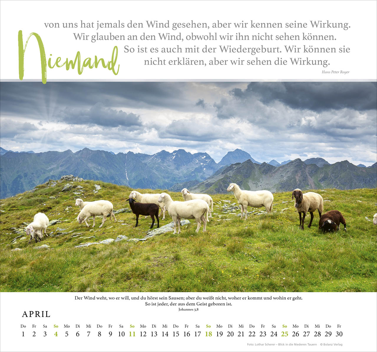 Fels meiner Stärke - Hans Peter Royer - Wandkalender