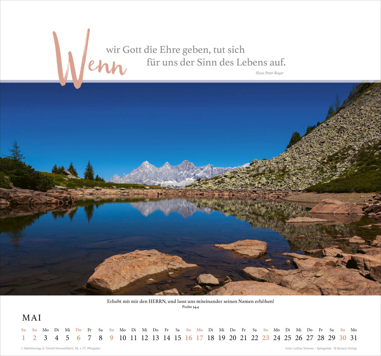Fels meiner Stärke - Hans Peter Royer - Wandkalender