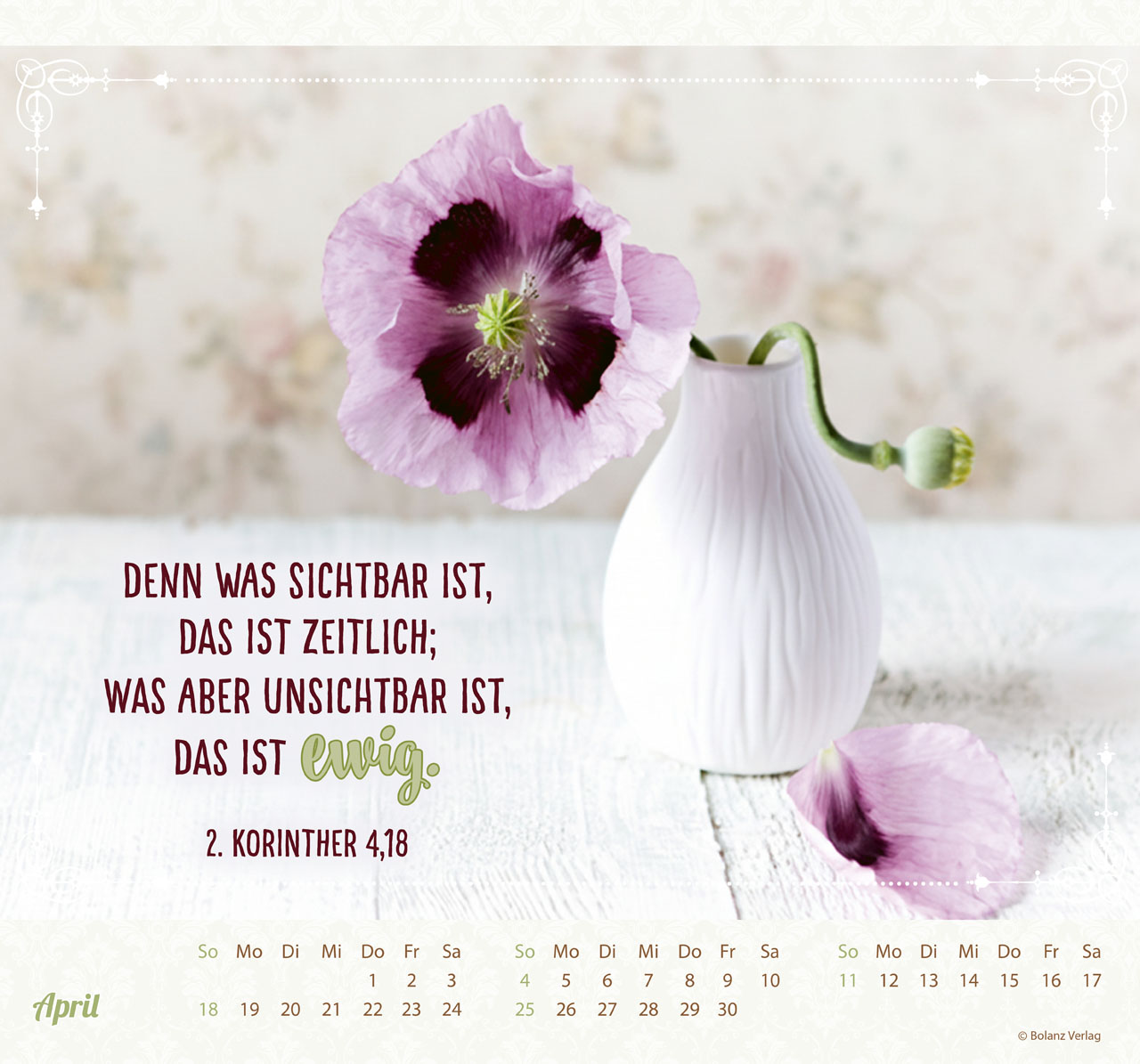 Am Anfang war das Wort - Wandkalender