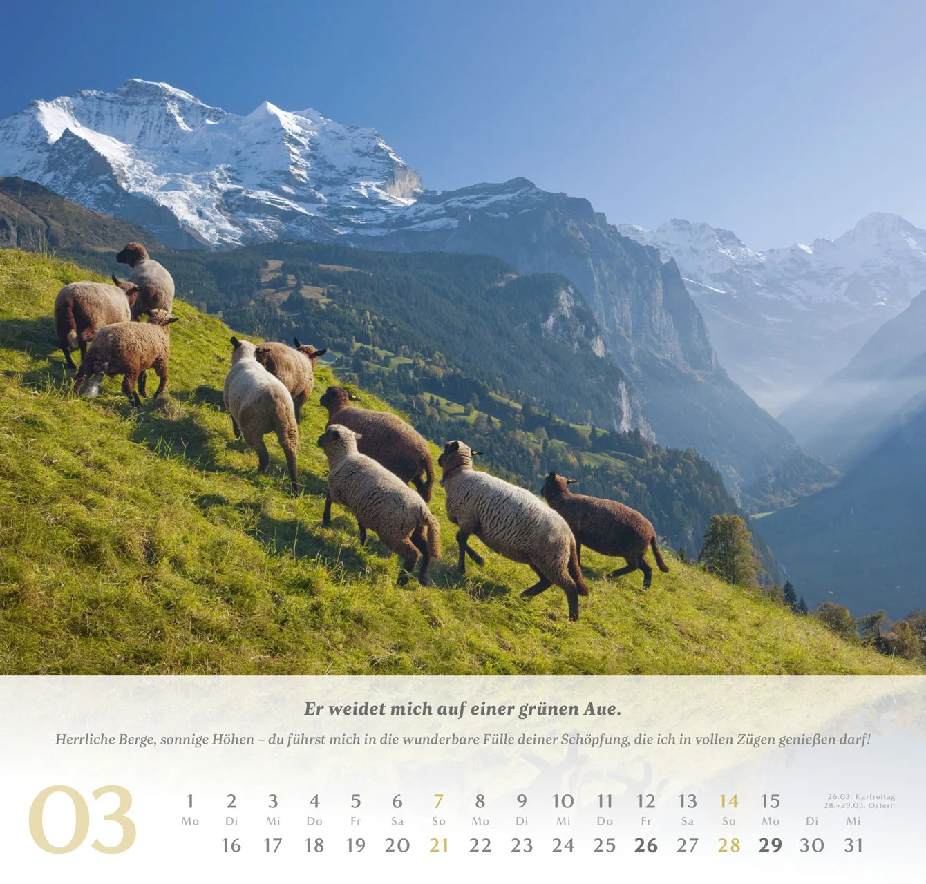 Psalm 23 - Der Herr ist mein Hirte - Wandkalender