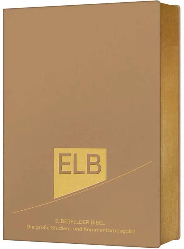 Elberfelder Bibel - Leder Beige mit Goldschnitt - Die große Studien- und Kommentarausgabe