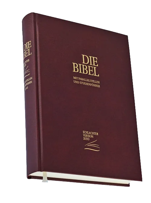 Allemand, Bible Schlachter 2000 d'étude - reliée, grenat