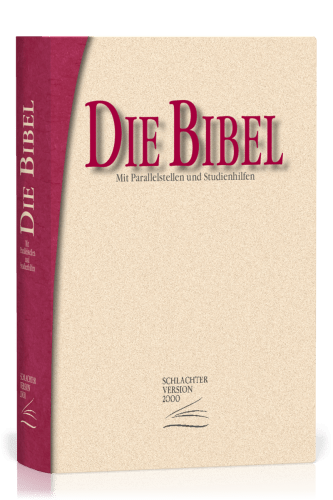 ALLEMAND, BIBLE SCHLACHTER 2000, ÉTUDE, RELIÉE, BEIGE