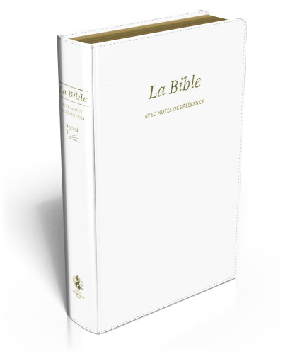 Bible avec notes de référence, Segond 21, blanche - couverture souple, vivella, tranche or