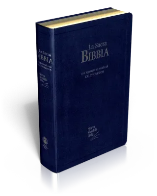 ITALIEN, BIBLE NR, THOMPSON, FIBROCUIR, NOIR, TR. OR ONGLETS