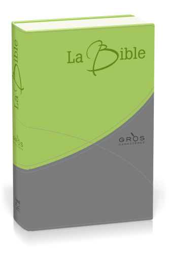 Bible Segond 21, gros caractères, duo gris/vert - couverture souple, vivella