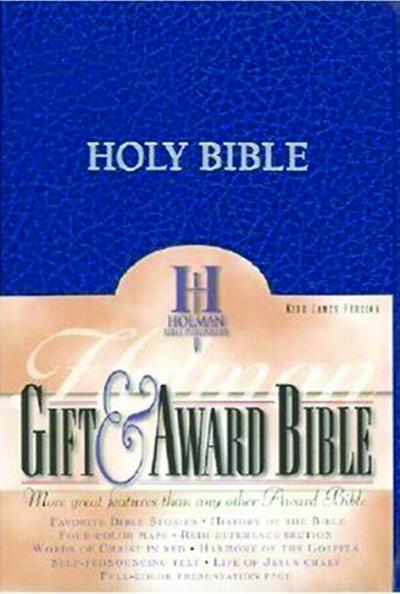 Anglais, Bible King James Version, gift & award, bleue