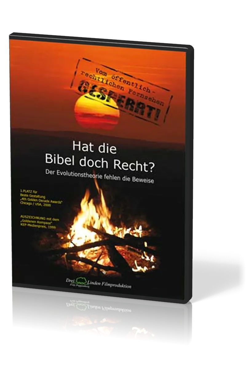 HAT DIE BIBEL DOCH RECHT? DER EVOLUTIONSTHEORIE FEHLEN DIE BEWEISE, DVD