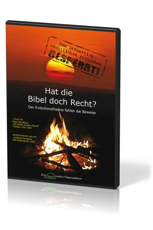 HAT DIE BIBEL DOCH RECHT? DER EVOLUTIONSTHEORIE FEHLEN DIE BEWEISE, DVD