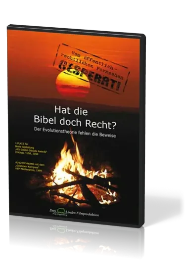 HAT DIE BIBEL DOCH RECHT? DER EVOLUTIONSTHEORIE FEHLEN DIE BEWEISE, DVD
