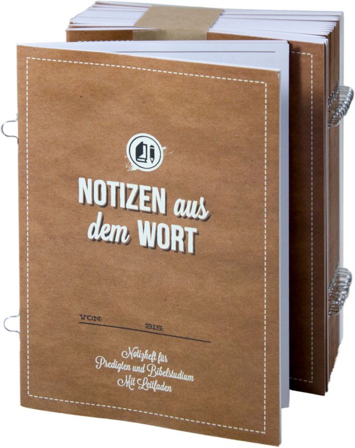 Notizen aus dem Wort - Notizheft für Predigten und Bibelstudium mit Leitfaden - 20er Pack