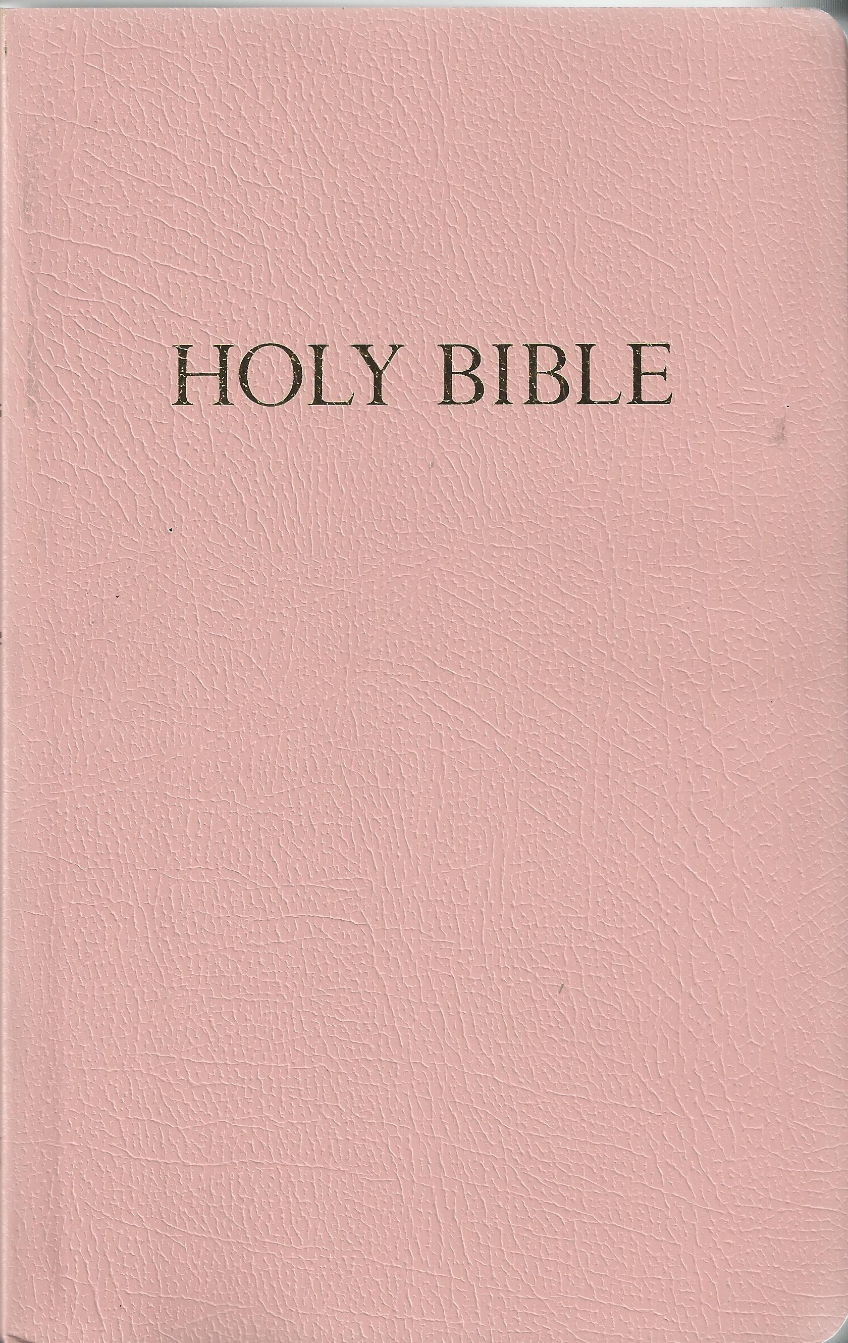 Anglais, Bible KJV, gift & award - pink, imitation cuir
