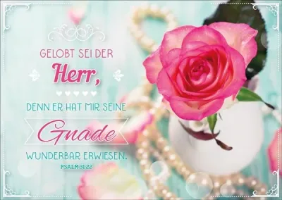 PK ROTE ROSE, KETTE 12 STÜCK - POSTKARTE