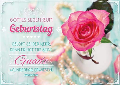 PK GEBURTSTAG ROTE ROSE, KETTE, 12 STÜCK - POSTKARTE