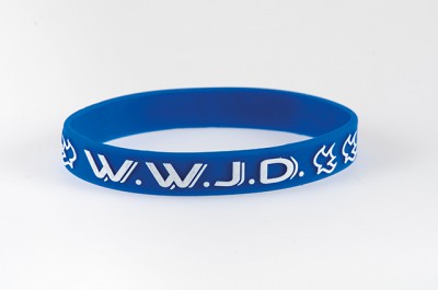 BRACELET "WWJD" - BLEU