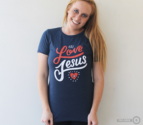 I LOVE JESUS - T-SHIRT FEMMES - TAILLE XL