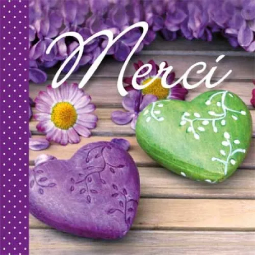 Minibuch 7 X 7 cm Merci