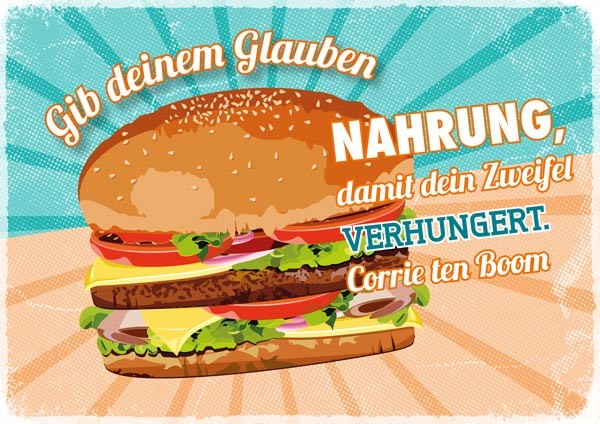 Doppelkarte biblischen Unterricht Hamburger