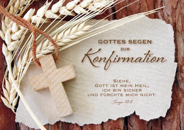 Doppelkarte Konfirmation Holzkreuz