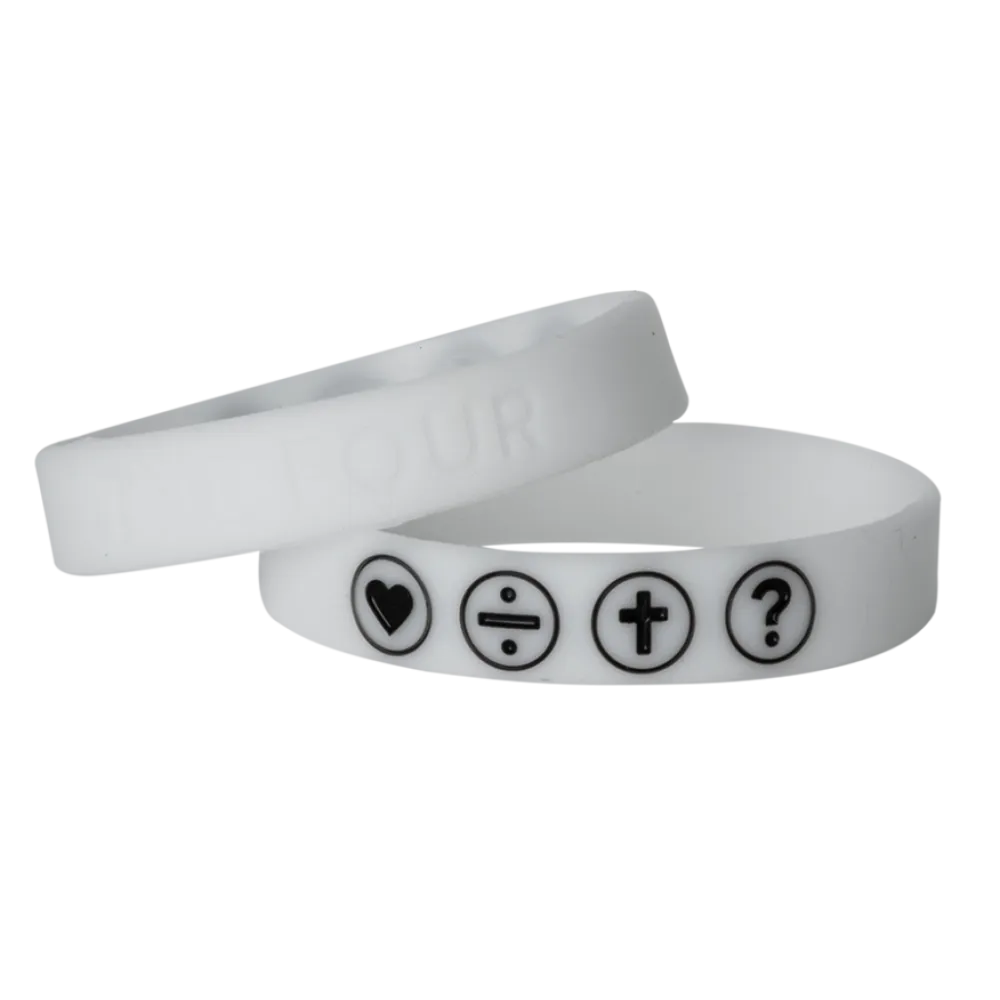 THE FOUR - ARMBAND WEISS FLUORESZIEREND 180MM