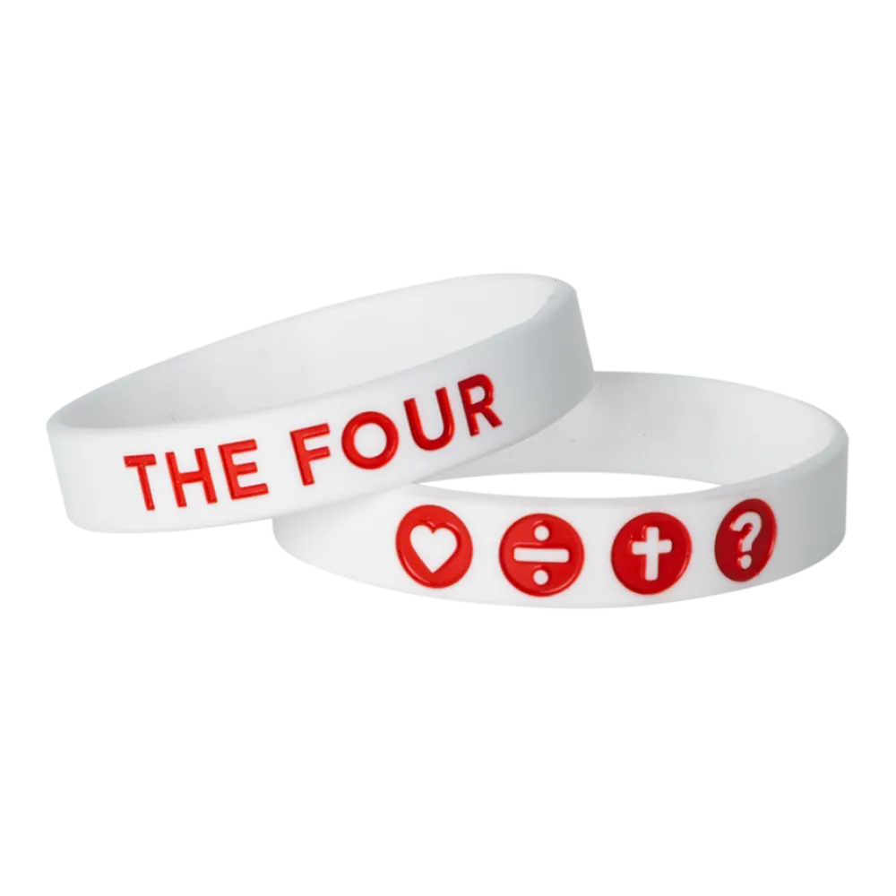 THE FOUR - ARMBAND WEISS/ROT 190MM